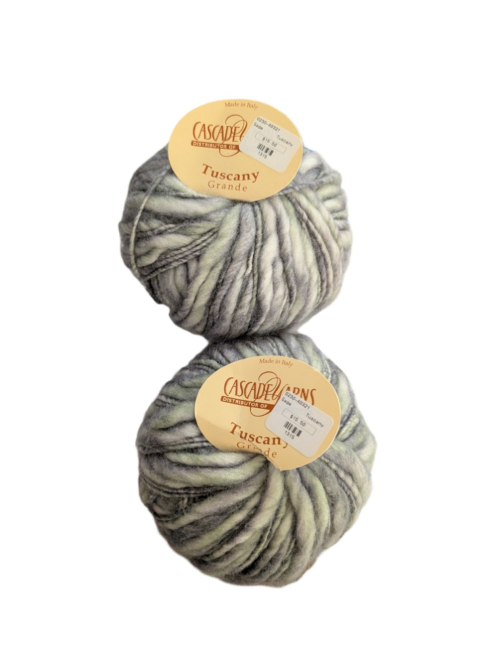 Cascade Yarns Tuscany Grande Yarn Lot of 2 in Sage